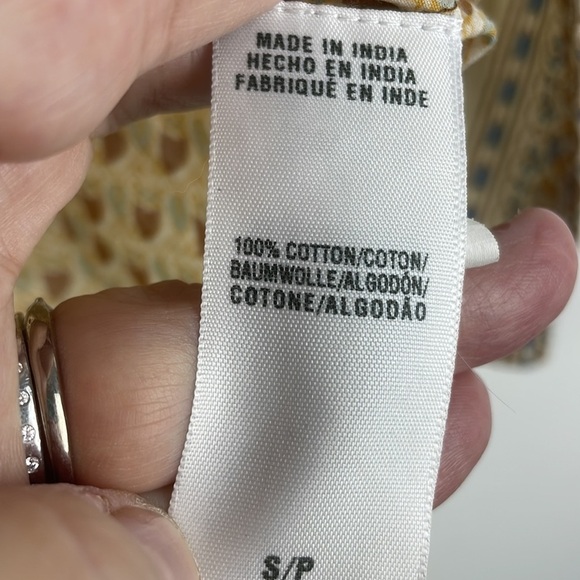 Lucky Brand 100% cotton Top V Neck long sleeve elastic at wrist. Sz Small - Picture 9 of 11